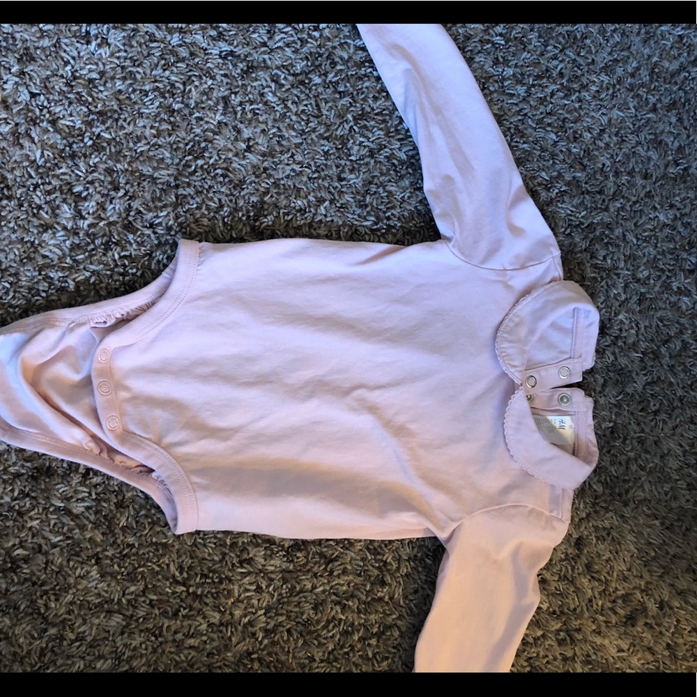 H&M baby girls peplum collar bodysuit